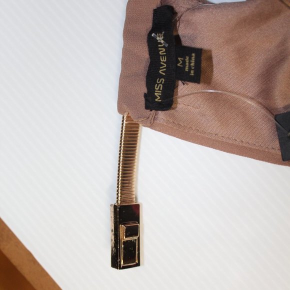 Miss Avenue Mocha V Neck Jumpsuit Medium NWT - Picture 12 of 13